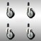 Service Caster 4 Inch 316SS Black Polyurethane Swivel 1-3/8 Inch Expanding Stem Caster Set SCC SCC-SS316EX20S414-PPUB-BLK-138-4 - alternate 3